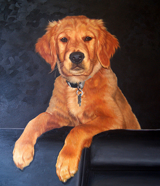 painting of a dog