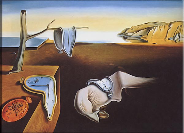 Oil Painting of The Persistence of Memory
