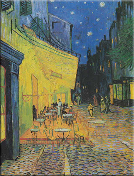 Oil Painting of Van Gogh's Cafe Terrace at Night