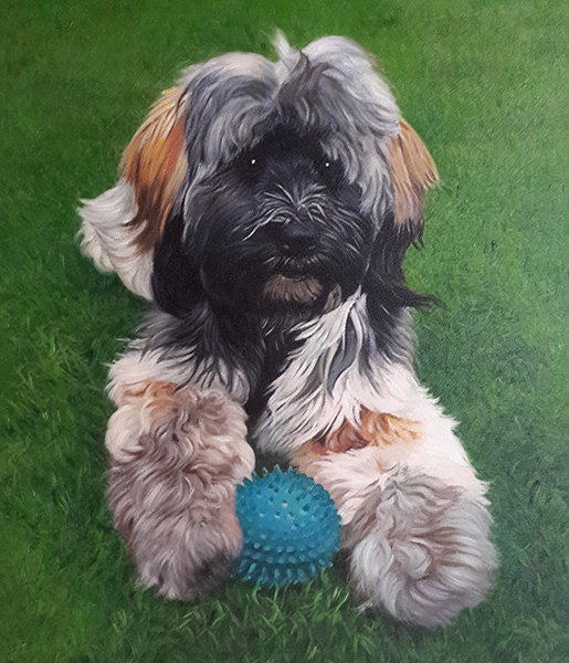 painting of a dog