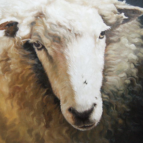 painting of a sheep